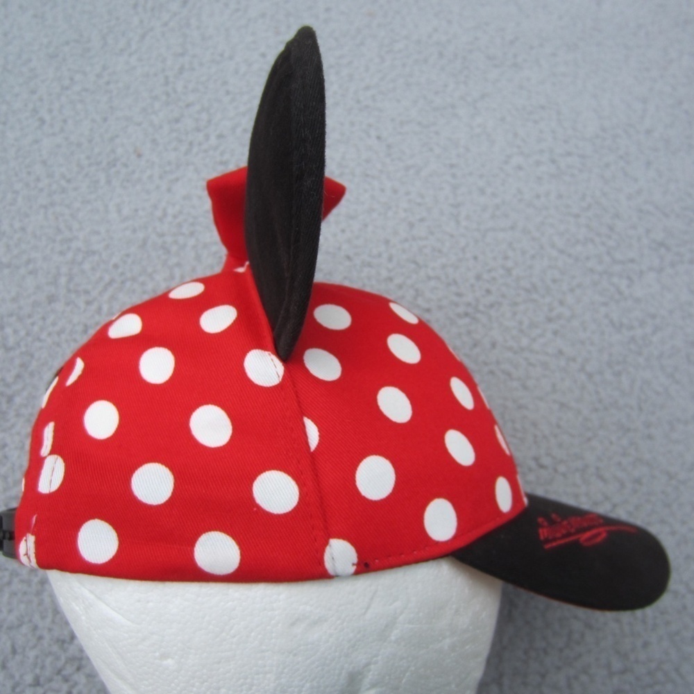 Disney Parks Minnie Mouse Ears Hat Youth Ball cap Bow Polka Dot Vacation - Picture 7 of 13